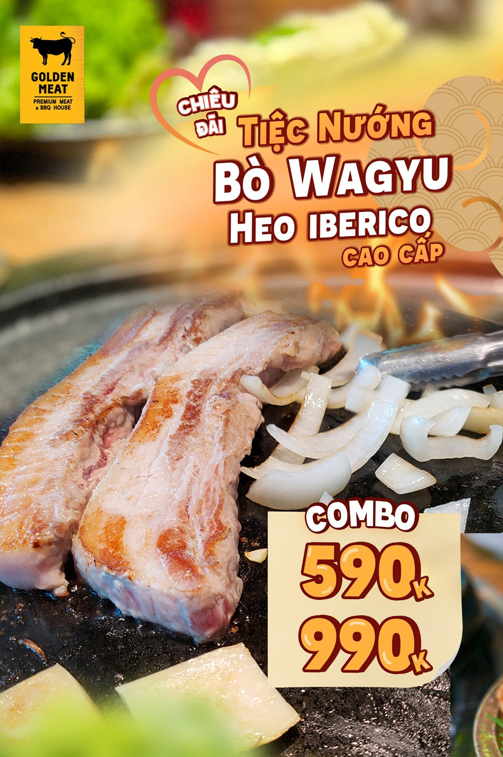 CHIÊU ĐÃI VỢ CON TIỆC NƯỚNG DINH DƯỠNG CÓ BÒ 𝑾𝑨𝑮𝒀𝑼, HEO 𝑰𝑩𝑬𝑹𝑰𝑪𝑶 CAO CẤP TẠI GOLDEN MEAT