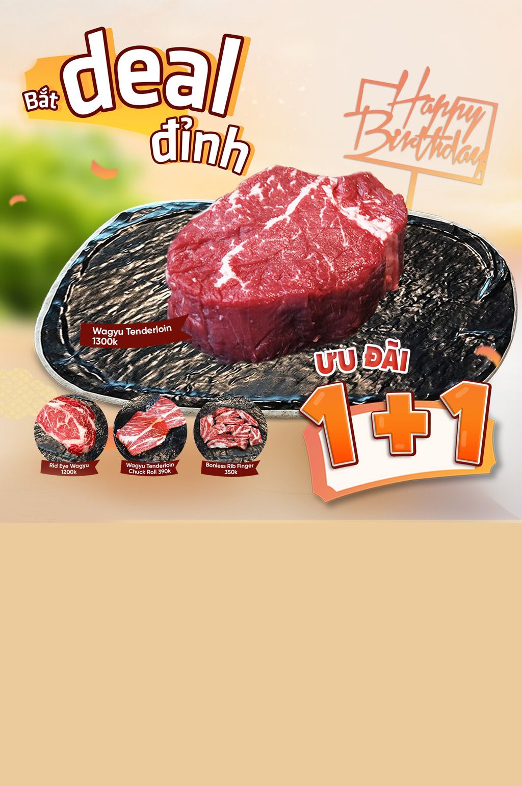 DEAL ĐỈNH TẠI GOLDEN MEAT HOUSE - TỔ CHỨC SINH NHẬT CHO NÀNG THẬT LINH ĐÌNH