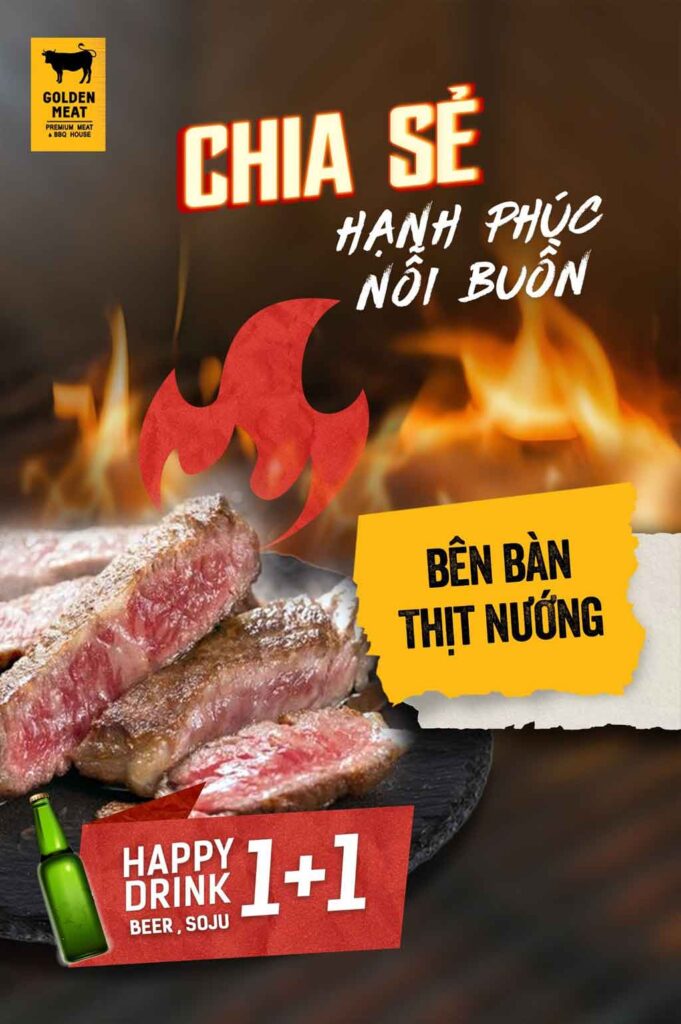 Chia sẻ niềm vui nỗi buồn bên bàn thịt nướng Golden Meat House