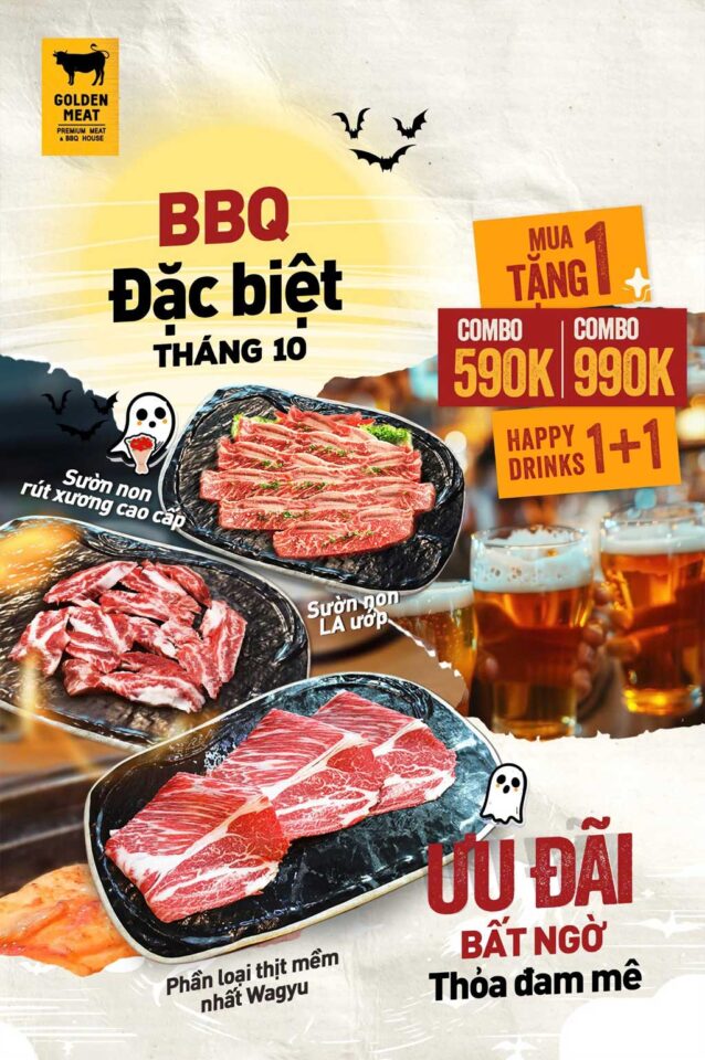 BBQ ĐẶC BIỆT THÁNG 10 - HALLOWEEN - ƯU ĐÃI BẤT NGỜ