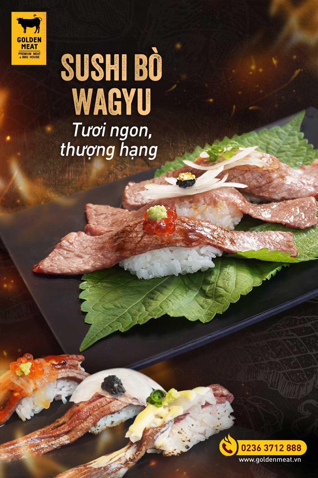 SUSHI BÒ WAGYU THƯỢNG HẠNG - BẠN ĐÃ THỬ CHƯA
