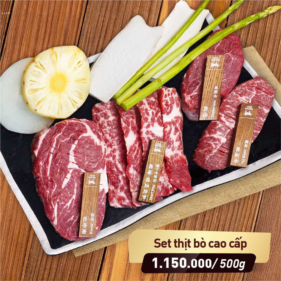 1.150.000vnd Set thit bo cao cap 500gr