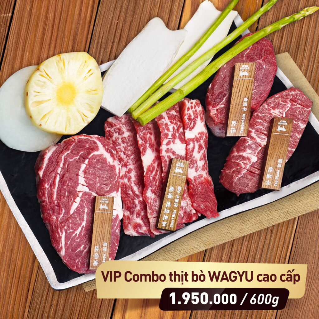 1.950.000vnd / VIP Combo thịt bò Wagyu cao cấp 600gr