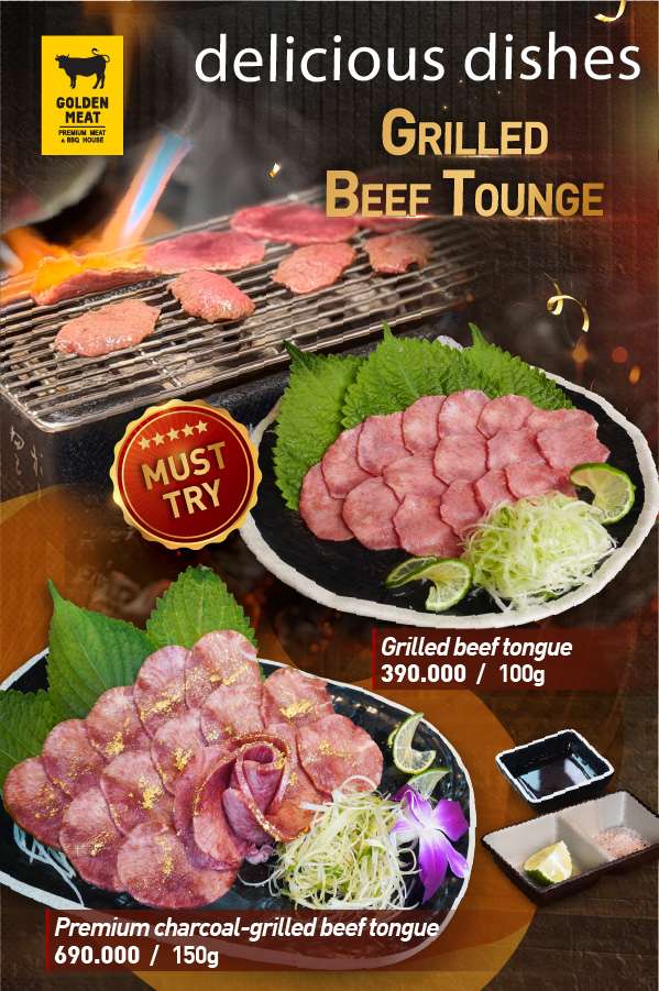 GRILLED BEEF TONGUAGE – A MUST TRY DISH AT GOLDEN MEAT