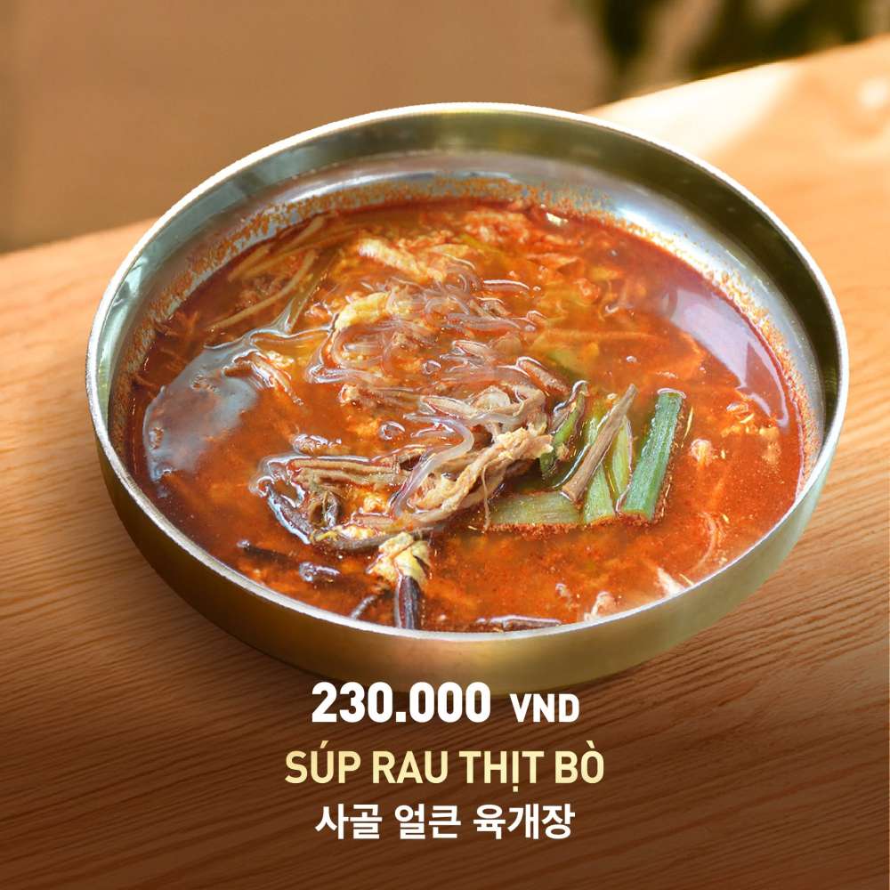 0821 WE GRILL YOU DATE GOLDEN MEAT Sup rau thit bo